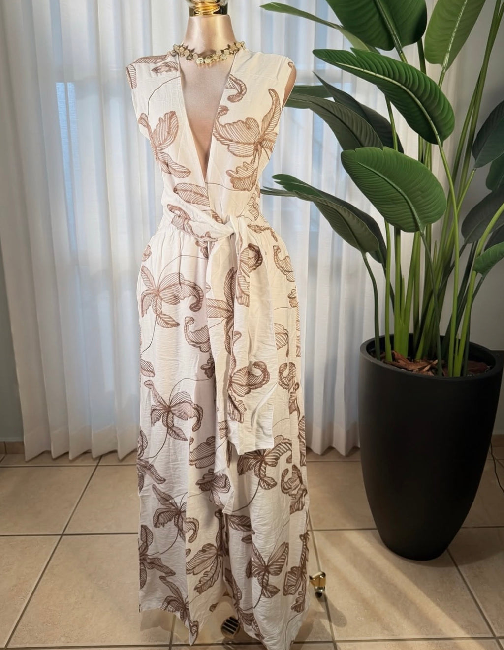 HEAT LINEN JUMPSUIT