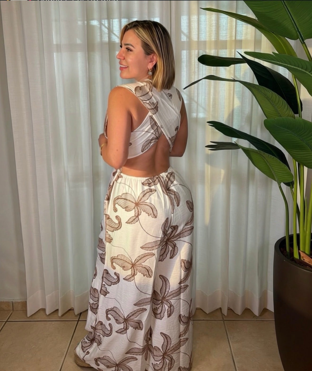 HEAT LINEN JUMPSUIT