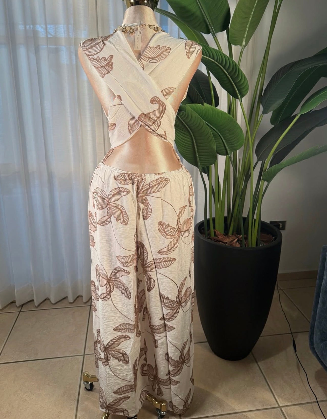 HEAT LINEN JUMPSUIT